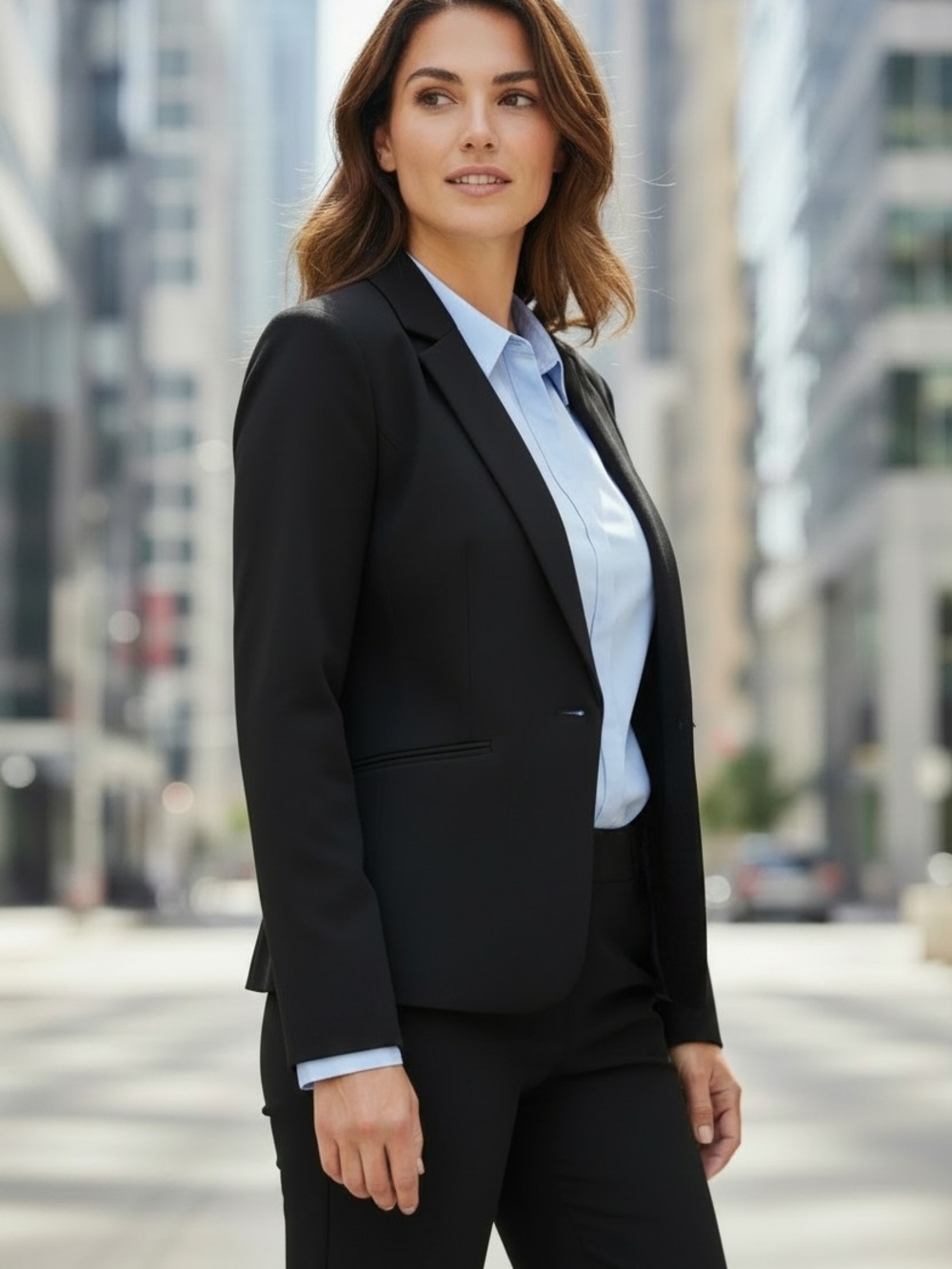 Tahari Black Jeweled Single-Button Blazer with Paisley Lining